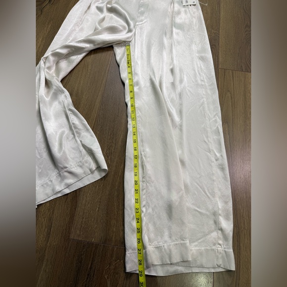 Free People Satin Wide Leg Pants in Ivory - Picture 14 of 14
